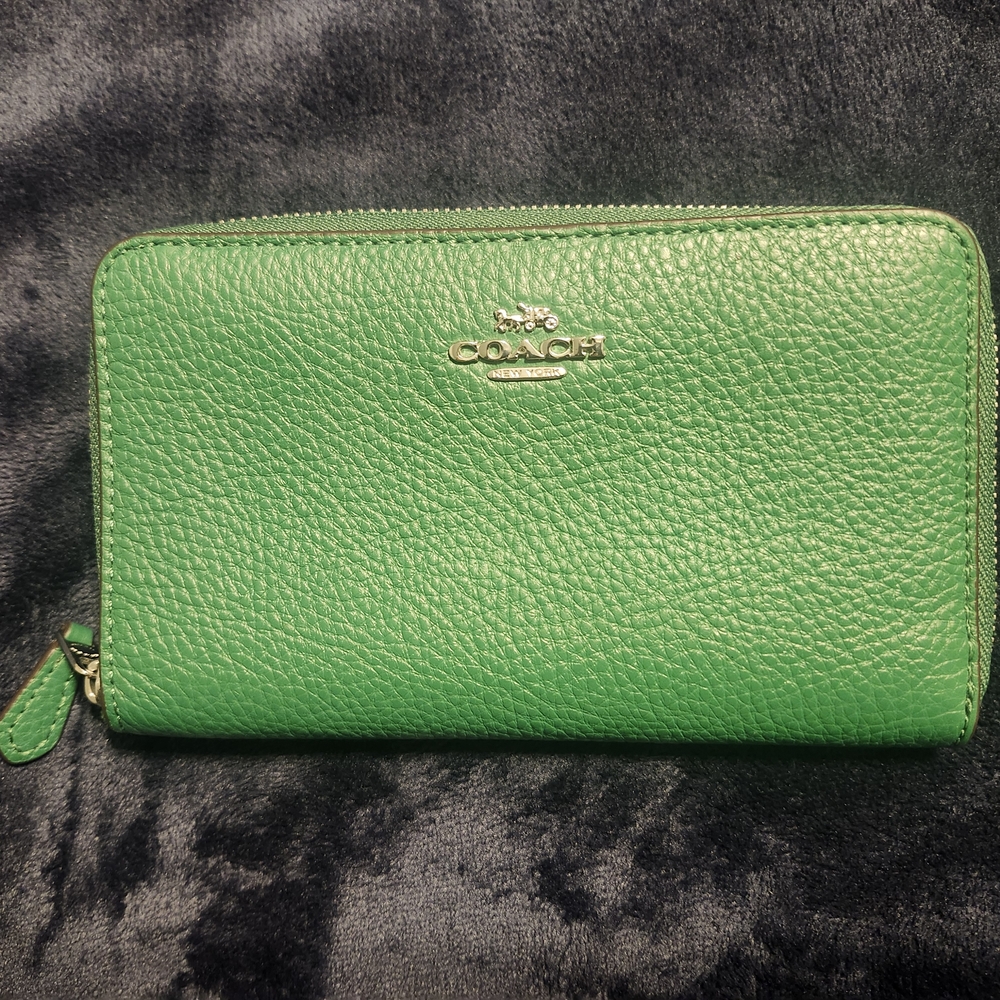 Coach Green Leather Wallet